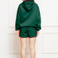 Drop Shoulder Long Sleeve Hoodie and Shorts Set