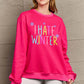 Simply Love Full Size I HATE WINTER Dropped Shoulder Sweatshirt