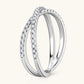 Moissanite 925 Sterling Silver Crisscross Ring