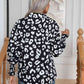 Printed Collared Neck Buttoned Lantern Sleeve Shirt