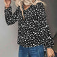 Animal Print V-Neck High-Low Blouse