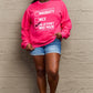 Simply Love Christmas Themed Full Size Letter Graphic Long Sleeve Sweatshirt