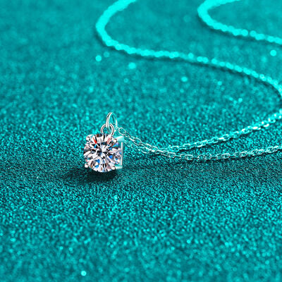 1 Carat Moissanite 925 Sterling Silver Necklace 💜