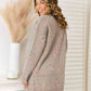 Star Pattern Open Front Cardigan with Pockets