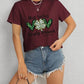 Lucky Clover Round Neck Short Sleeve T-Shirt