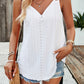 Eyelet V-Neck Double Strap Cami