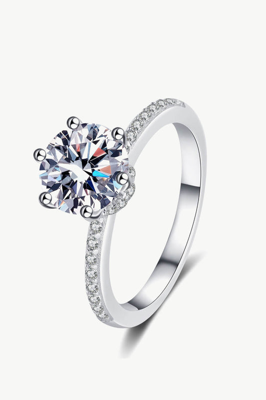 Women's 925 Sterling Silver 2 Carat Moissanite Ring