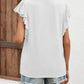 Notched Cap Sleeve T-Shirt
