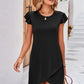 Full Size Flutter Sleeve Tulip Hem Dress