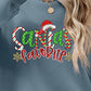 CHRISTMAS THEMED Letter Graphic Round Neck Long Sleeve Sweatshirt