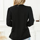 Surplice Neck Lantern Sleeve Blouse