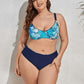Sammi Plus Size Printed V-Neck Drawstring Bikini Set