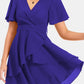 Surplice Neck Flutter Sleeve Dress