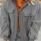 Hannah Full Size Zip-Up Drawstring Hooded Jacket