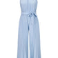 Cutout Tied Pleated Sleeveless Jumpsuit
