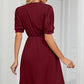 V-Neck Puff Sleeve Dress