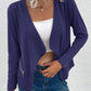 ZeldaMarie Open Front Zipper Pocket Cardigan