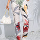 Floral Print Cropped Pants with Pockets