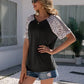 Leopard Round Neck Short Sleeve T-Shirt