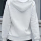 Contrast Stitching Drawstring Raglan Sleeve Hoodie