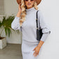 Turtle Neck Long Sleeve Ribbed Sweater Dress