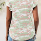 Printed Round Neck Short Sleeve T-Shirt