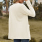Cable-Knit Long Sleeve Cardigan with Pocket