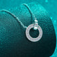 Women's Moissanite Pendant Rhodium-Plated Necklace