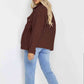 FashionToFigureTrends Chestnut Brown Button Down Denim Jacket