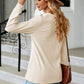 Full Size Notched Neck Long Sleeve Buttoned Blouse