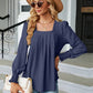 Full Size Square Neck Puff Sleeve Blouse