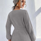 Notched Dropped Shoulder Knit Top