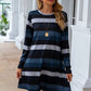 Women's Candida Striped Round Neck Long Sleeve Dress