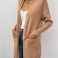Fashion Mood Open Front Long Sleeve Cardigan with Pockets