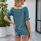 Full Size Short Flounce Sleeve Top