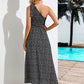 Printed Single Shoulder Midi Dress