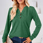 Notched Long Sleeve T-Shirt