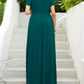OCEANSIDE Round Neck Short Sleeve Maxi Dress with Pockets