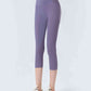 Full Size Wide Waistband Cropped Sports Leggings