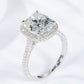 6 Carat Moissanite Halo Ring