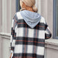 Plaid Hooded Jacket with Pockets