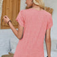 V-Neck Petal Sleeve T-Shirt