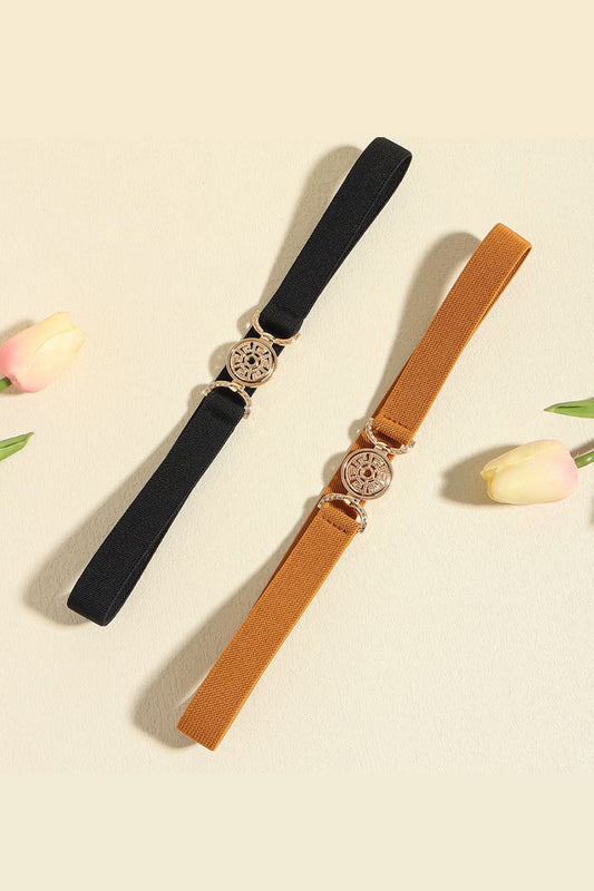 Black or Caramel One Size PU Leather Belt