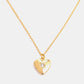 Zircon Heart Shape 14K Gold-Plated Pendant Necklace
