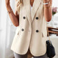 Double-Breasted Sleeveless Blazer