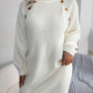 Abigail Decorative Button Turtleneck Sweater Dress
