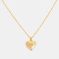 Zircon Heart Shape 14K Gold-Plated Pendant Necklace