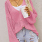Openwork Button Front Cardigan