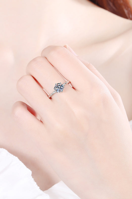 1 Carat Moissanite 6-Prong Twisted Ring 💜