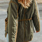 Full Size Drawstring Waist Zip-Up Jacket